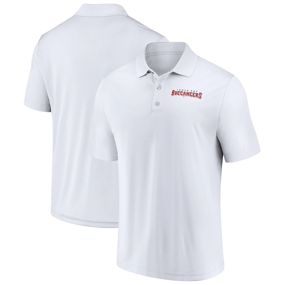 Men's Fanatics White Tampa Bay Buccaneers Lockup Polo