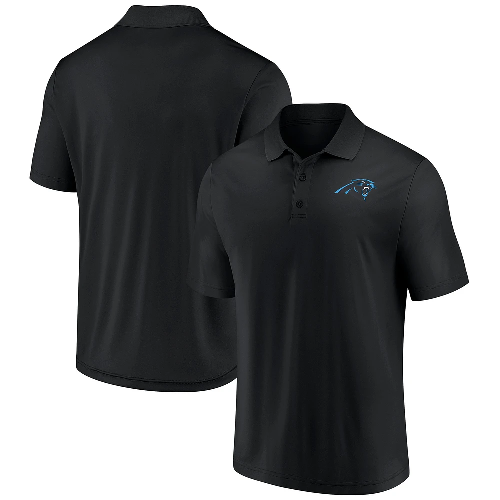 Men's Fanatics Black Carolina Panthers Polo