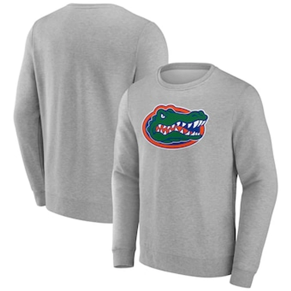 Men's Fanatics Gray Florida Gators Applique Fleece Pullover Sweatshirt