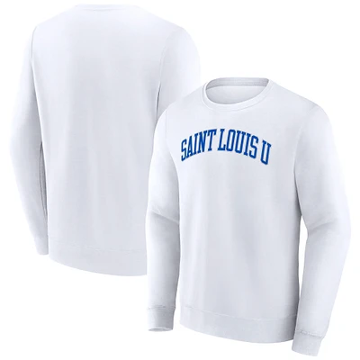 Men's Fanatics White Saint Louis Billikens Short Name Pullover Sweatshirt