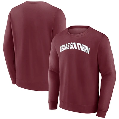 Men's Fanatics Maroon Texas Southern Tigers Short Name Pullover Sweatshirt