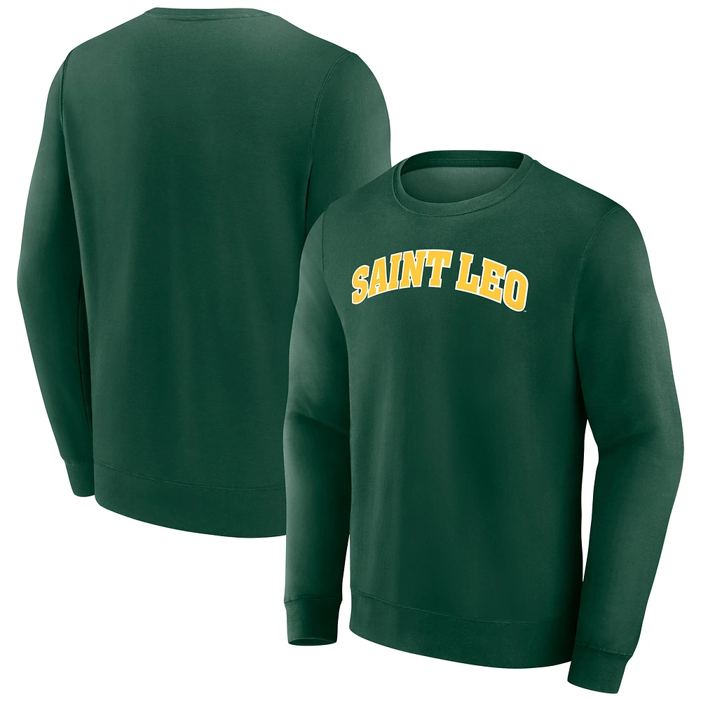 Men's Fanatics Green Saint Leo University Lions Short Name Pullover Sweatshirt