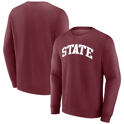 Men's Fanatics Maroon Mississippi State Bulldogs Short Name Pullover Sweatshirt