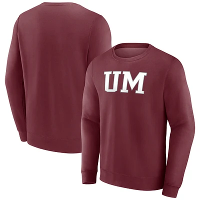 Men's Fanatics Maroon Montana Grizzlies Short Name Pullover Sweatshirt