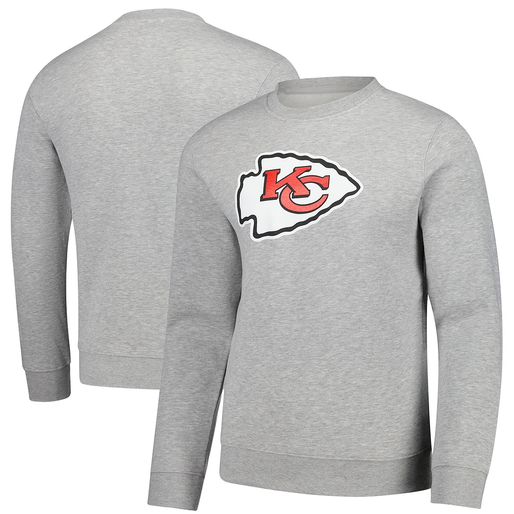 Men's Fanatics Gray Kansas City Chiefs Fleece Pullover Sweatshirt