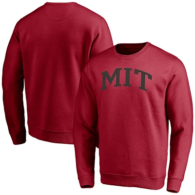 Men's Fanatics Cardinal MIT Engineers Arched Fleece Pullover Sweatshirt