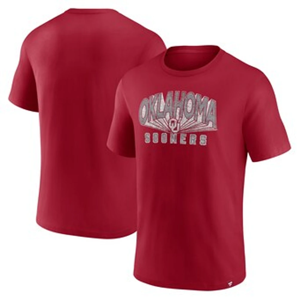 Men's Fanatics Crimson Oklahoma Sooners Tradition & Established Staple T-Shirt