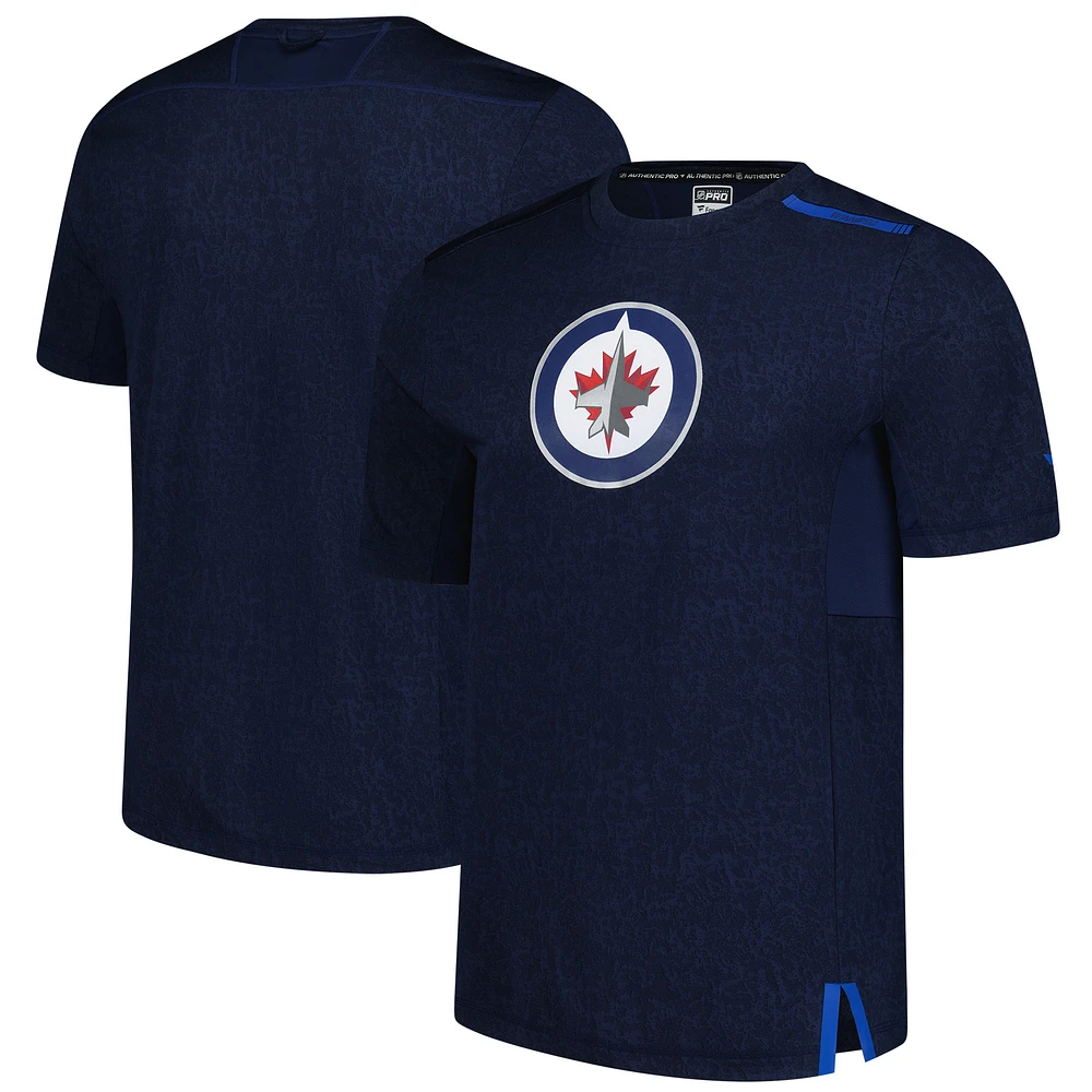 Men's Fanatics Navy Winnipeg Jets Authentic Pro Performance T-Shirt