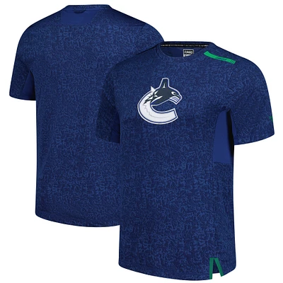 Men's Fanatics Blue Vancouver Canucks Authentic Pro Performance T-Shirt