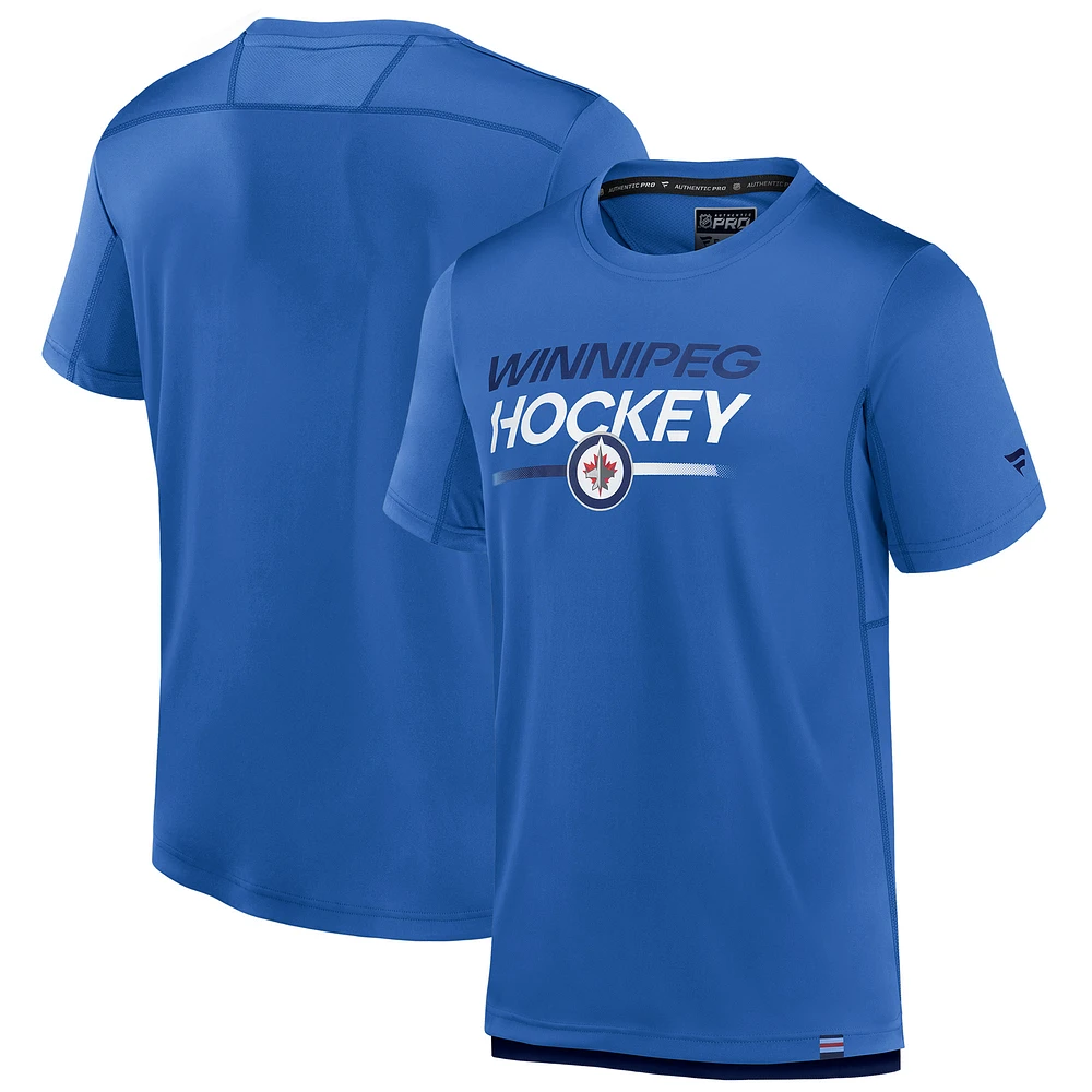 Men's Fanatics Blue Winnipeg Jets Anniversary T-Shirt