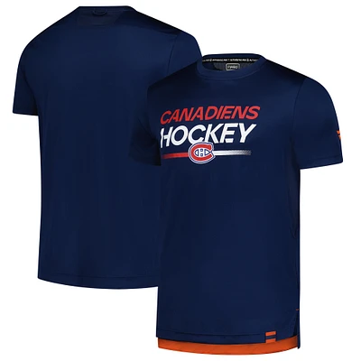 Men's Fanatics Navy Montreal Canadiens Authentic Pro Tech T-Shirt