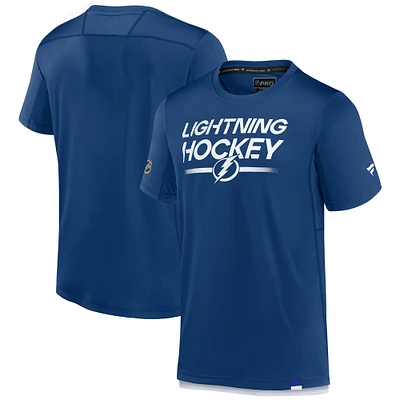 Men's Fanatics Blue Tampa Bay Lightning Authentic Pro Tech T-Shirt