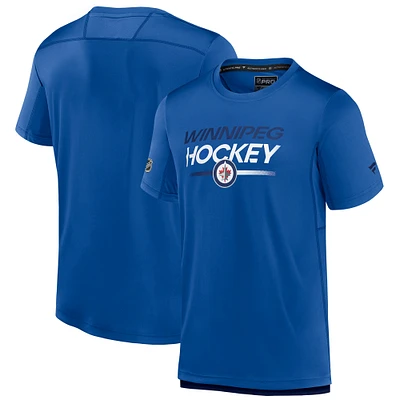 Men's Fanatics Blue Winnipeg Jets Authentic Pro Tech T-Shirt