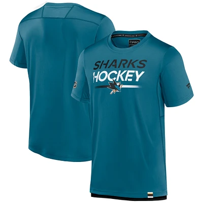 Men's Fanatics Teal San Jose Sharks Authentic Pro Tech T-Shirt