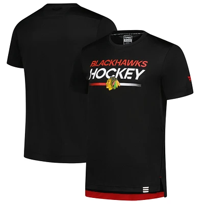 Men's Fanatics Black Chicago Blackhawks Authentic Pro Tech T-Shirt