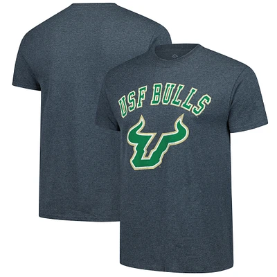 Men's Heather Charcoal South Florida Bulls Basic Distressed T-Shirt