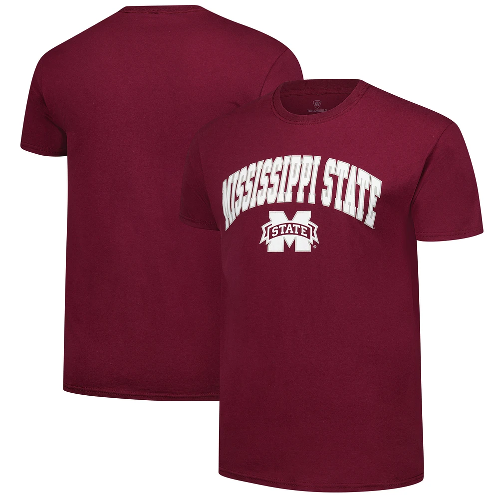Men's Maroon Mississippi State Bulldogs Basic Logo T-Shirt