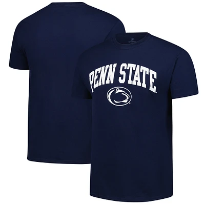Men's Navy Penn State Nittany Lions Distressed Arch Mascot T-Shirt