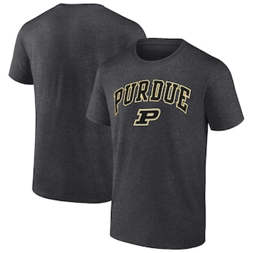 Men's Heather Charcoal Purdue Boilermakers Arch T-Shirt