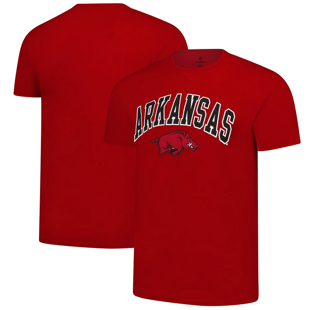 Men's Cardinal Arkansas Razorbacks Basic Logo T-Shirt