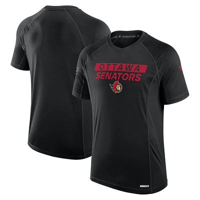 Men's Fanatics Black Ottawa Senators Authentic Pro Rink Tech T-Shirt