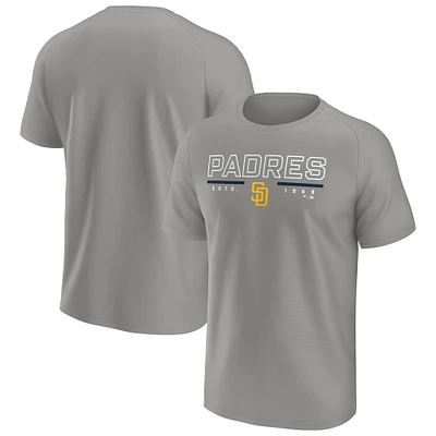 Men's Fanatics Gray San Diego Padres Raglan T-Shirt