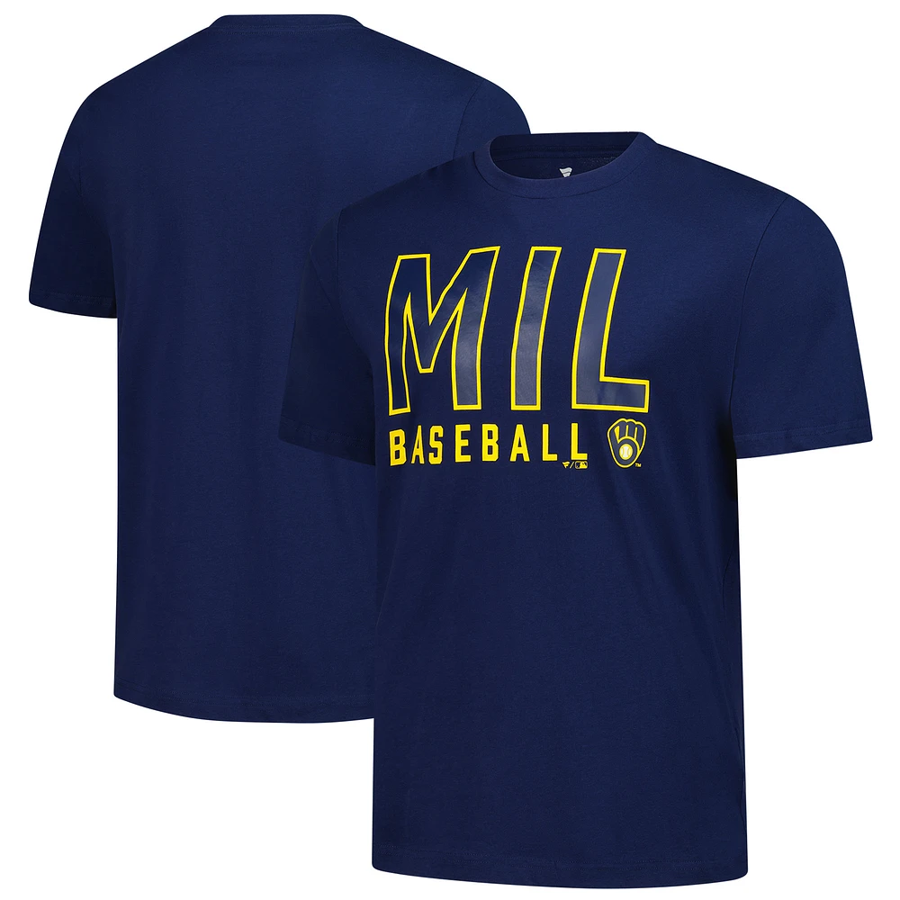 Men's Fanatics Navy Milwaukee Brewers T-Shirt