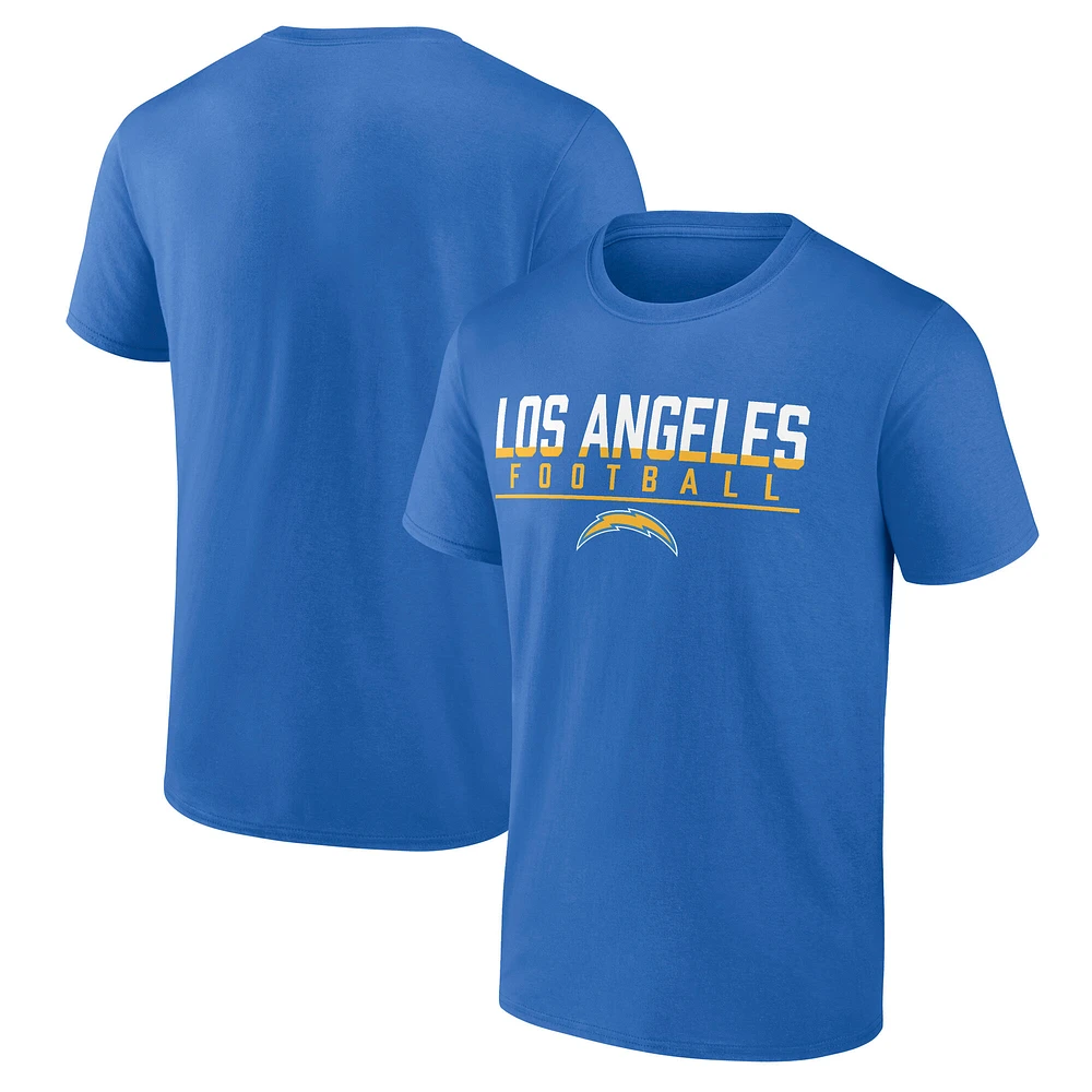 Men's Fanatics Powder Blue Los Angeles Chargers Blocked T-Shirt