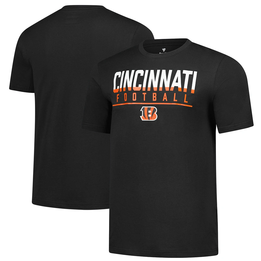 Men's Fanatics Black Cincinnati Bengals Blocked T-Shirt