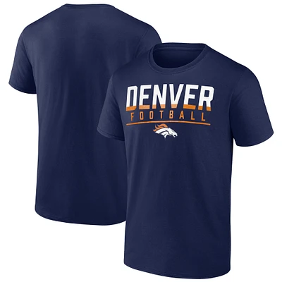 Men's Fanatics Navy Denver Broncos Blocked T-Shirt