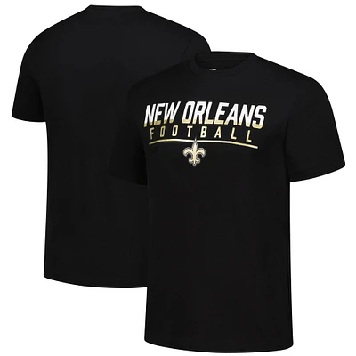 Men's Fanatics Black New Orleans Saints Blocked T-Shirt