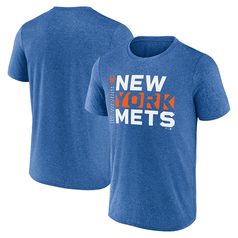 Men's Fanatics Heather Royal New York Mets Fundamentals Shoot For The Sky T-Shirt