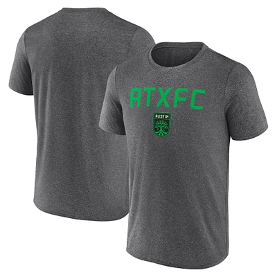 Men's Fanatics Heather Charcoal Austin FC Drop Kick T-Shirt