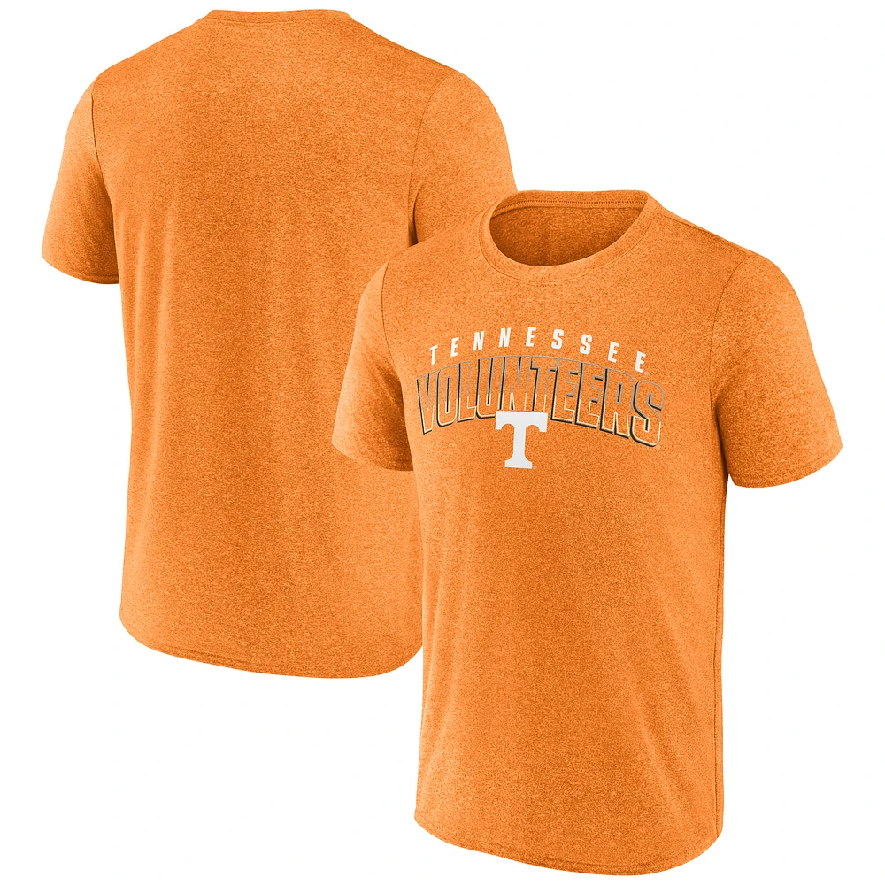 Men's Fanatics Heather Tennessee Orange Volunteers Outline Split T-Shirt