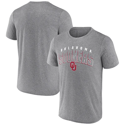 Men's Fanatics Heather Gray Oklahoma Sooners Outline Split T-Shirt