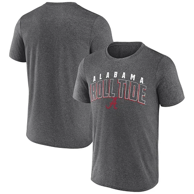 Men's Fanatics Heather Charcoal Alabama Crimson Tide Outline Split T-Shirt