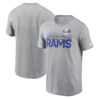 Men's Nike Heather Gray Los Angeles Rams Local Essential T-Shirt