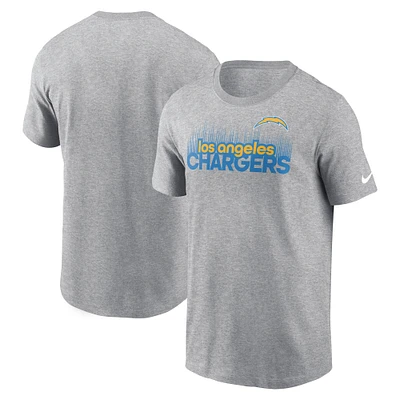 Men's Nike Heather Gray Los Angeles Chargers Local Essential T-Shirt