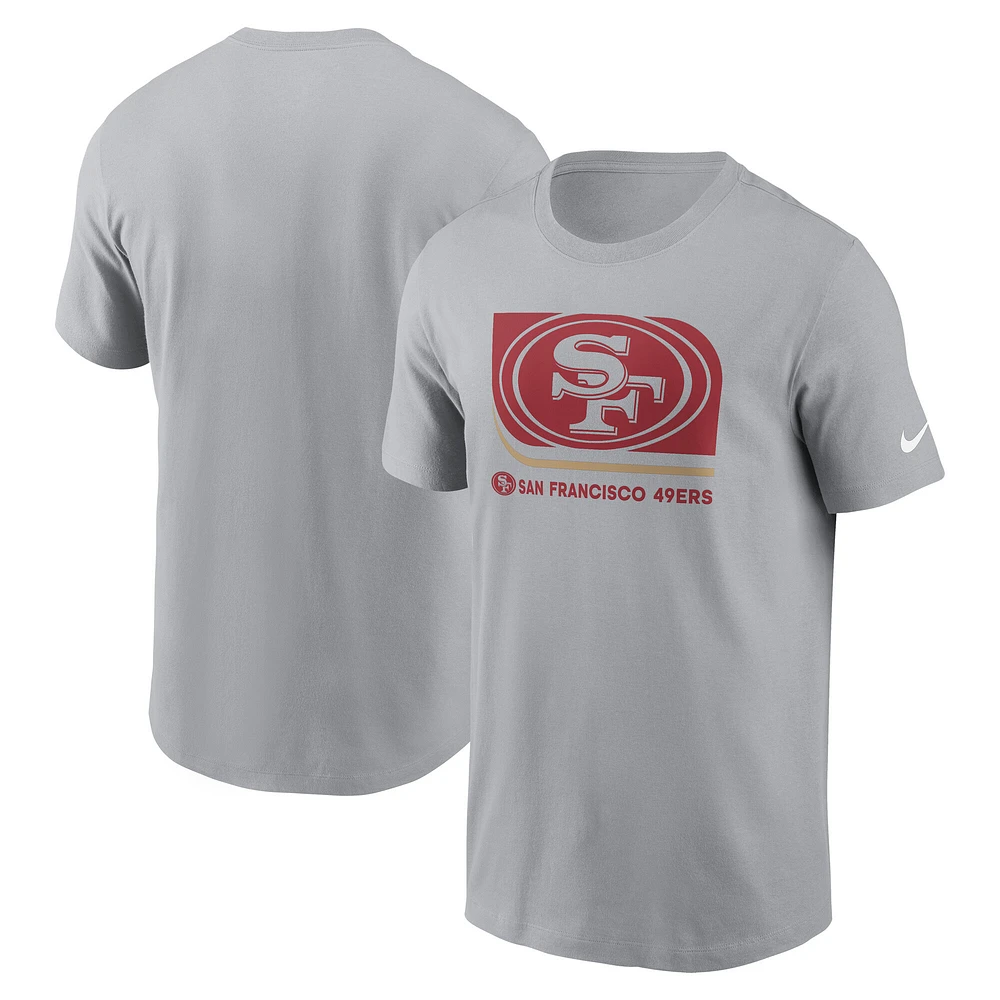 Men's Nike Gray San Francisco 49ers Lockup Essential T-Shirt