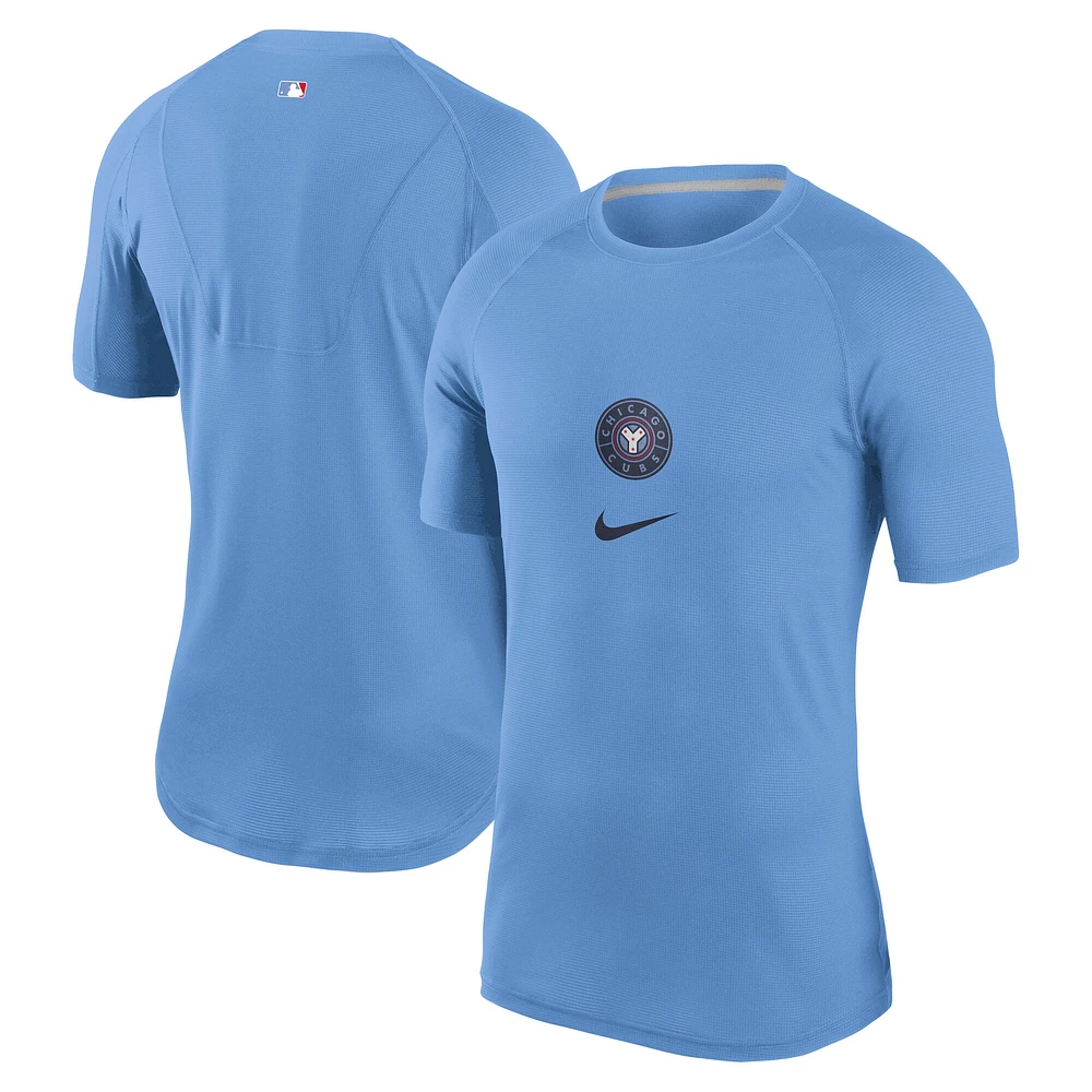Men's Nike Royal Chicago Cubs City Connect Performance Raglan Base Layer Top