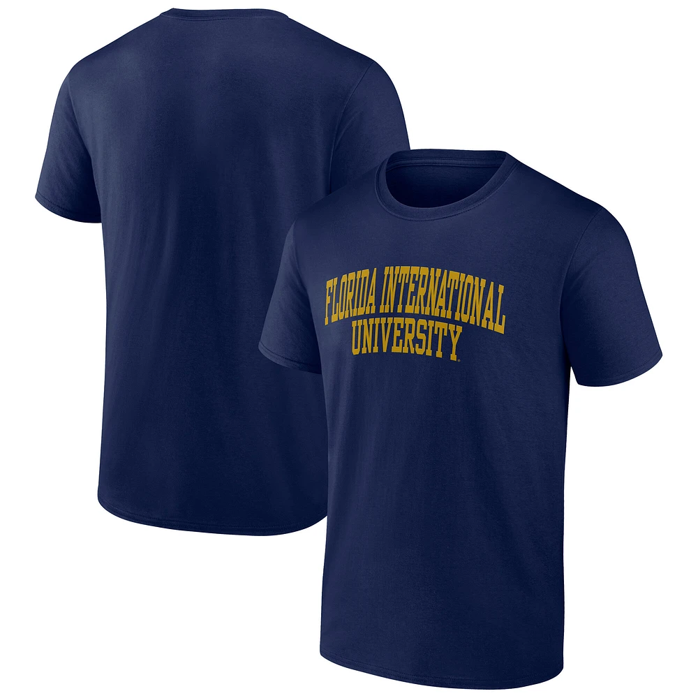 Men's Navy FIU Panthers Arched Wordmark T-Shirt