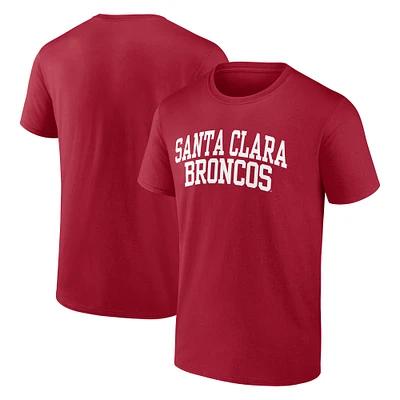 Men's Maroon Santa Clara Broncos Arched Wordmark T-Shirt