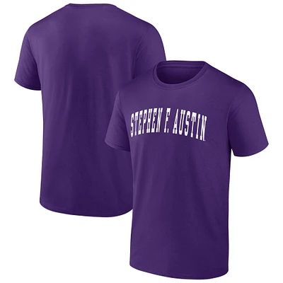 Men's Purple Stephen F Austin Lumberjacks Arched Wordmark T-Shirt
