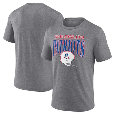 Men's Fanatics Heather Gray New England Patriots Go-Getter Tri-Blend T-Shirt