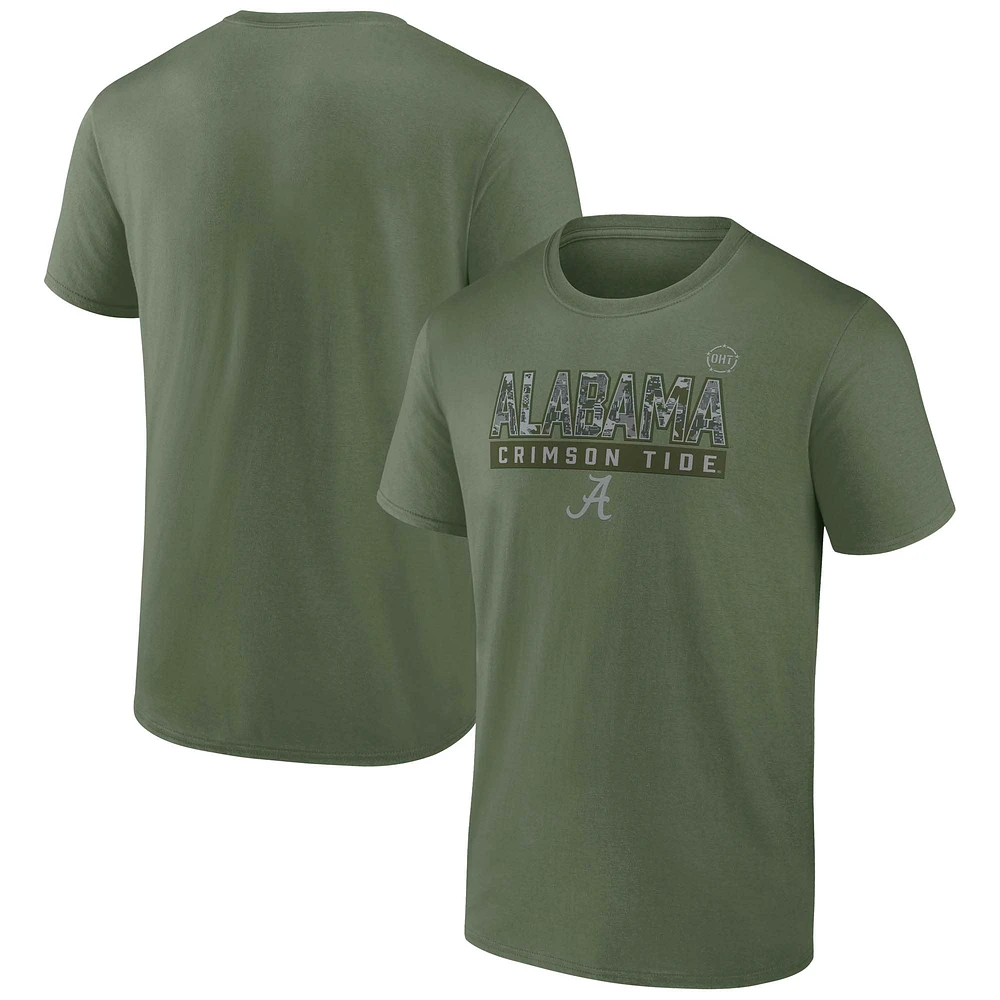 Men's Fanatics Olive Alabama Crimson Tide OHT Military Appreciation Galley T-Shirt
