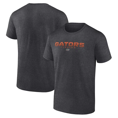 Men's Fanatics Heather Charcoal Florida Gators Iconic Battle Scars T-Shirt