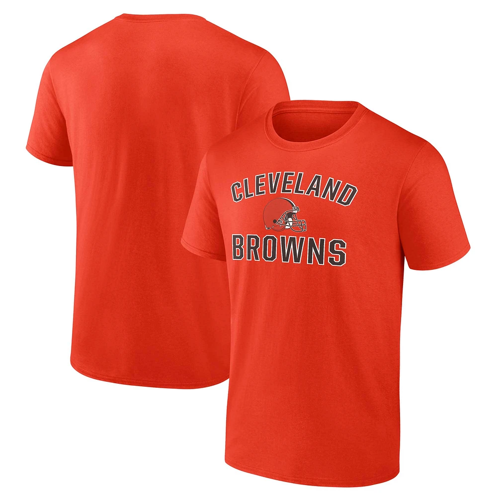 Men's Fanatics Orange Cleveland Browns Victory Arch T-Shirt