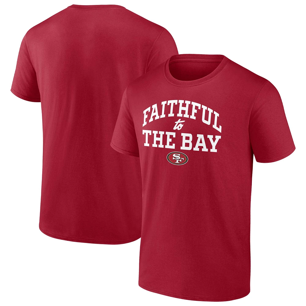 Men's Fanatics Scarlet San Francisco 49ers Faithful to the Bay T-Shirt