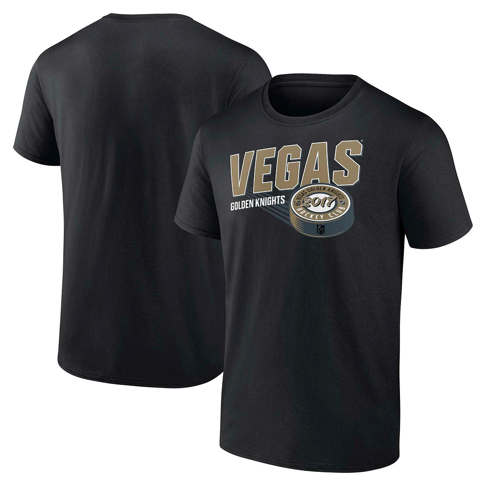 Men's Fanatics Black Vegas Golden Knights Biscuit T-Shirt