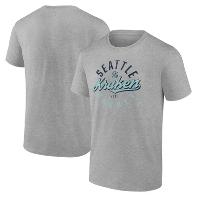 Men's Fanatics Gray Seattle Kraken Emblem T-Shirt